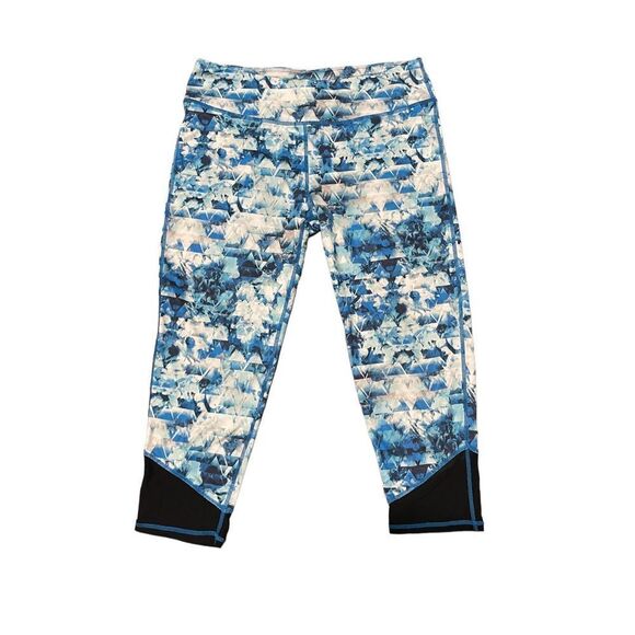 Everlast | WOMENS ACTIVEWEAR WORKOUT CAPRI‎ BLUE MULTICOLOR PRINT L - Picture 1 of 5